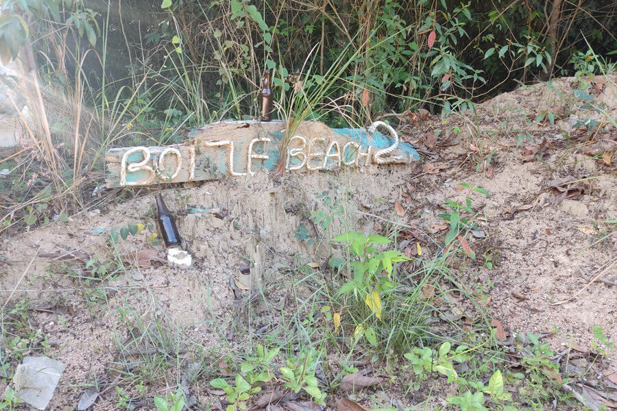 Bottle Beach sign